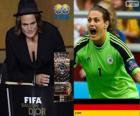 Yıl 2013 kazanan Nadine Angerer FIFA Kadınlar Dünya oyuncu